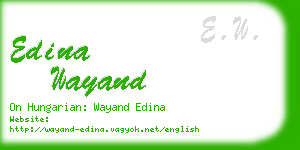 edina wayand business card